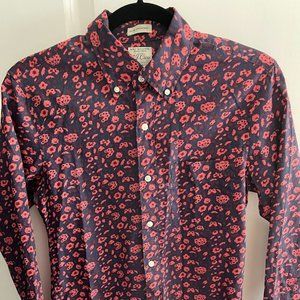 J. Crew Secret Wash Organic Cotton Poplin Shirt - Slim Untucked, XS